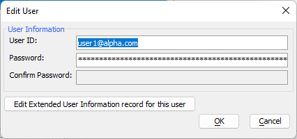 Edit User dialog